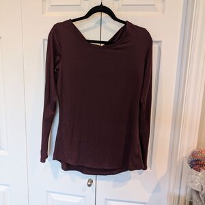 Athleta Long Sleeve Scoop Neck Top - Plum